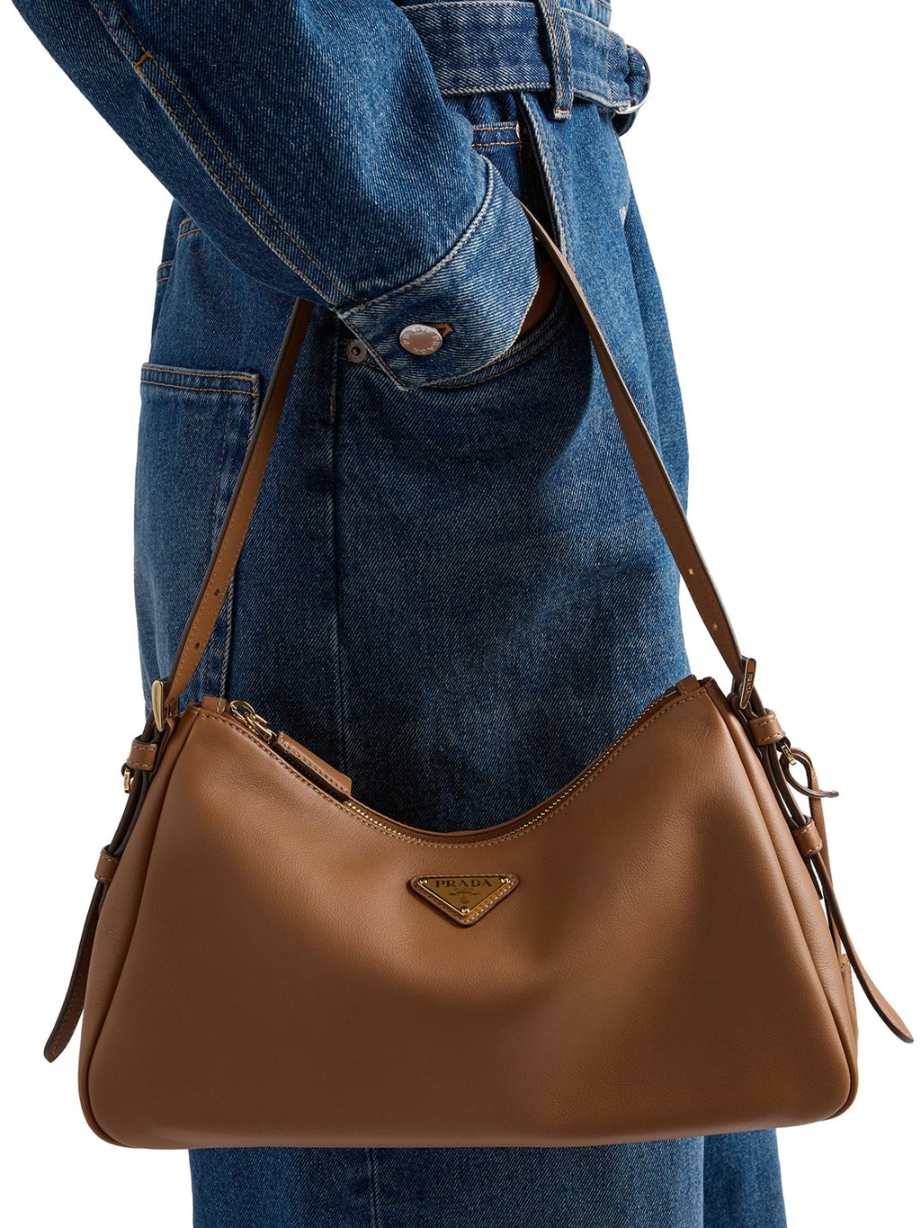 Оригінальна Aimee Medium Leather Shoulder Bag Prada – детальний вид