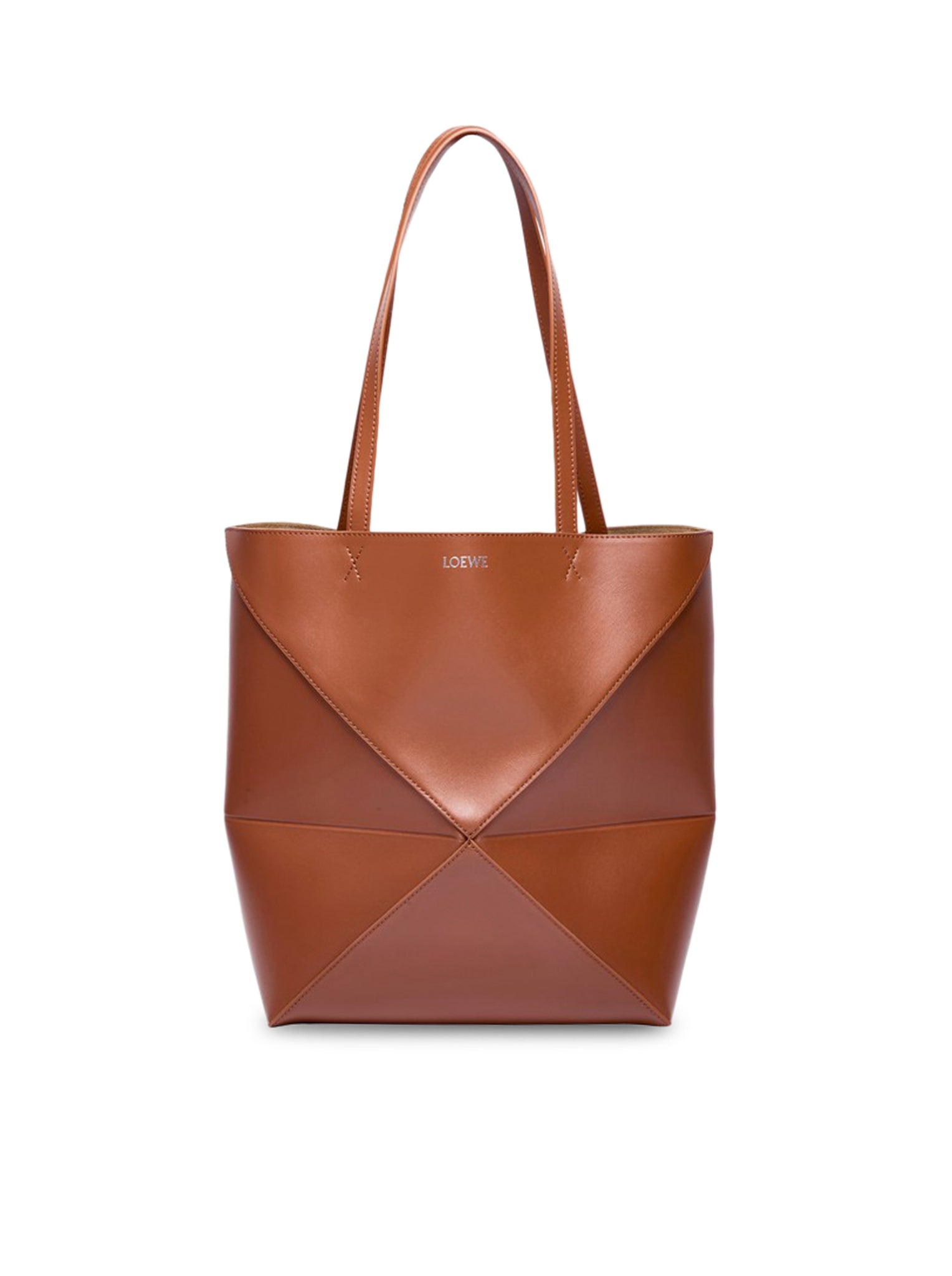 Puzzle Fold Tote Bag In Polished Calfskin Loewe оригінал – Купити в Україні – боковий вид