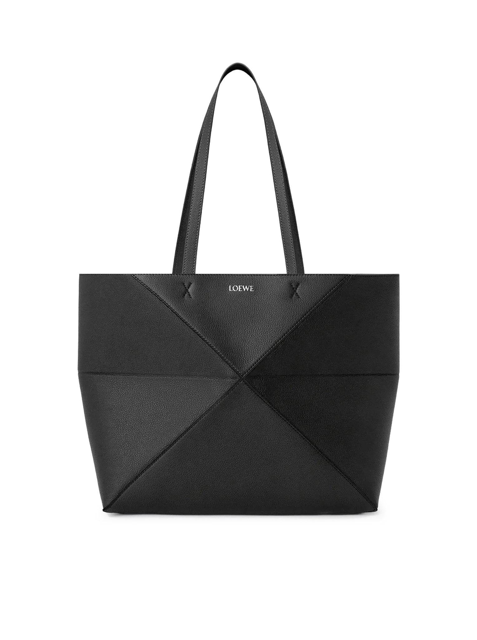 Medium Puzzle Fold Horizontal Tote Bag In Grained Calfskin Loewe – Гарантія оригінальності – боковий вид