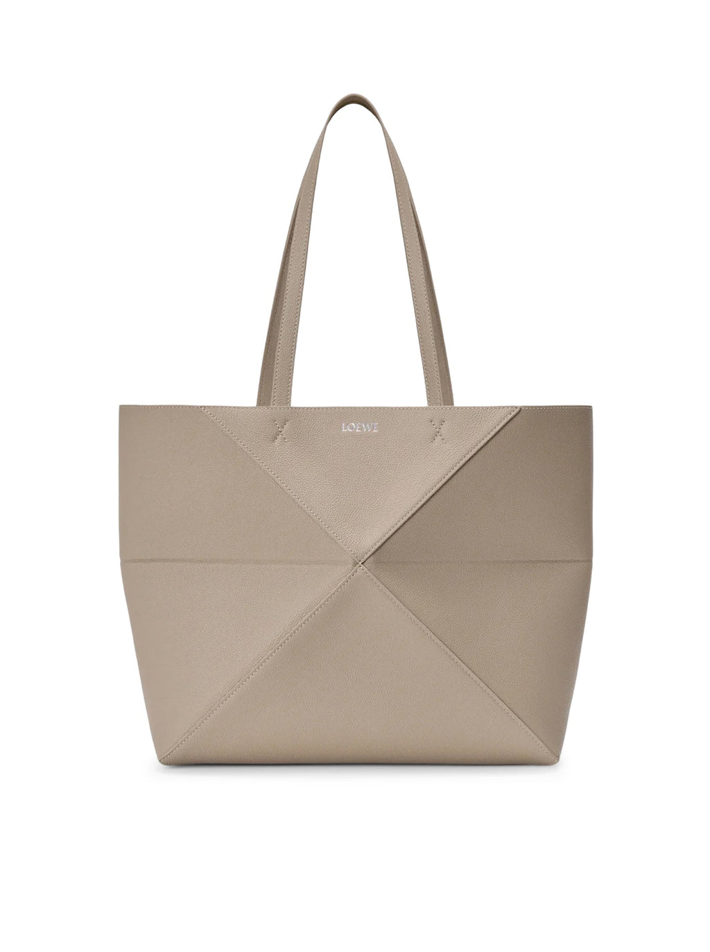 Medium Puzzle Fold Horizontal Tote Bag In Grained Calfskin Loewe – Гарантія оригінальності – боковий вид