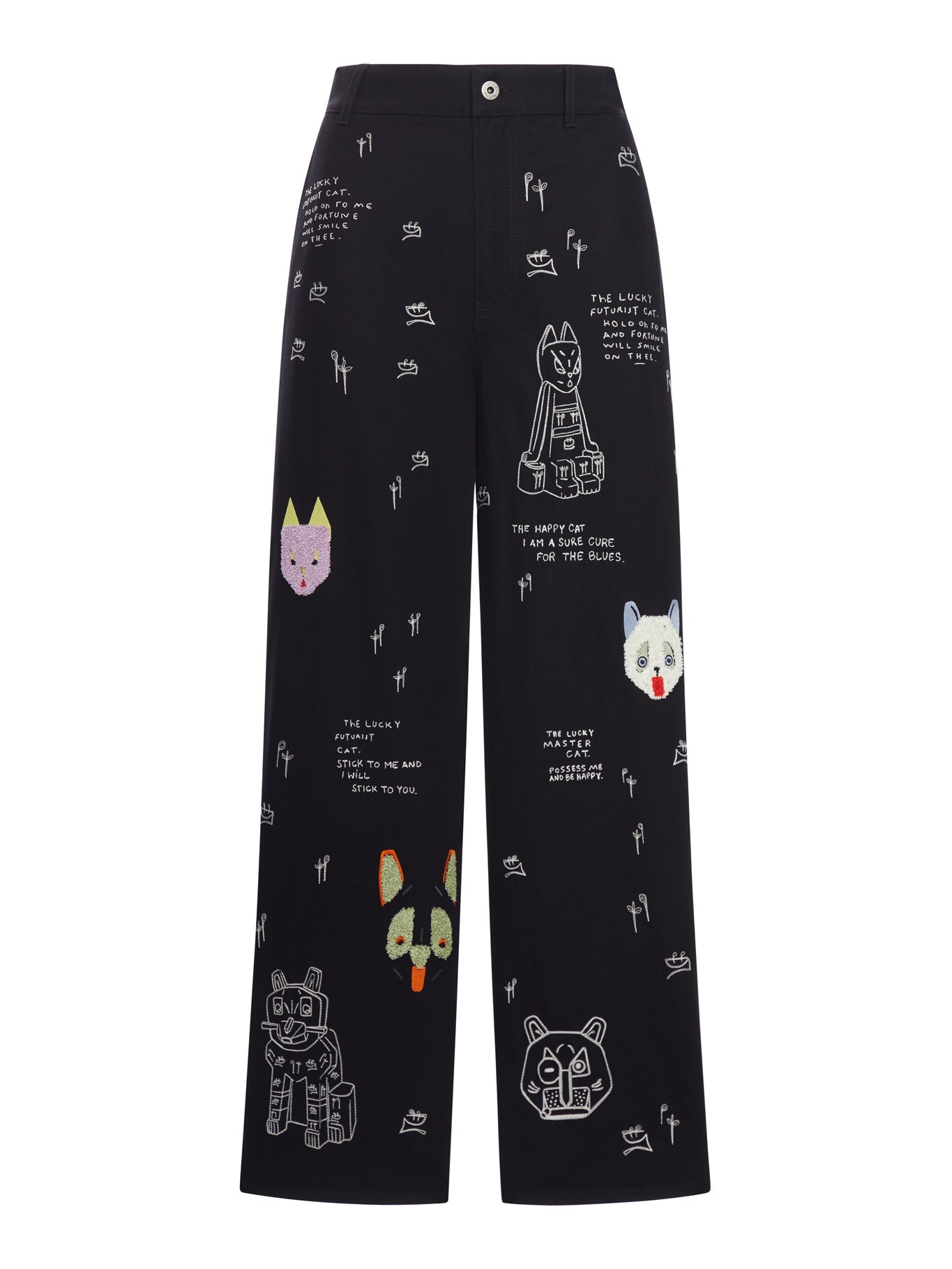 Cotton Trousers With Embroidery Loewe – Гарантія оригінальності – боковий вид
