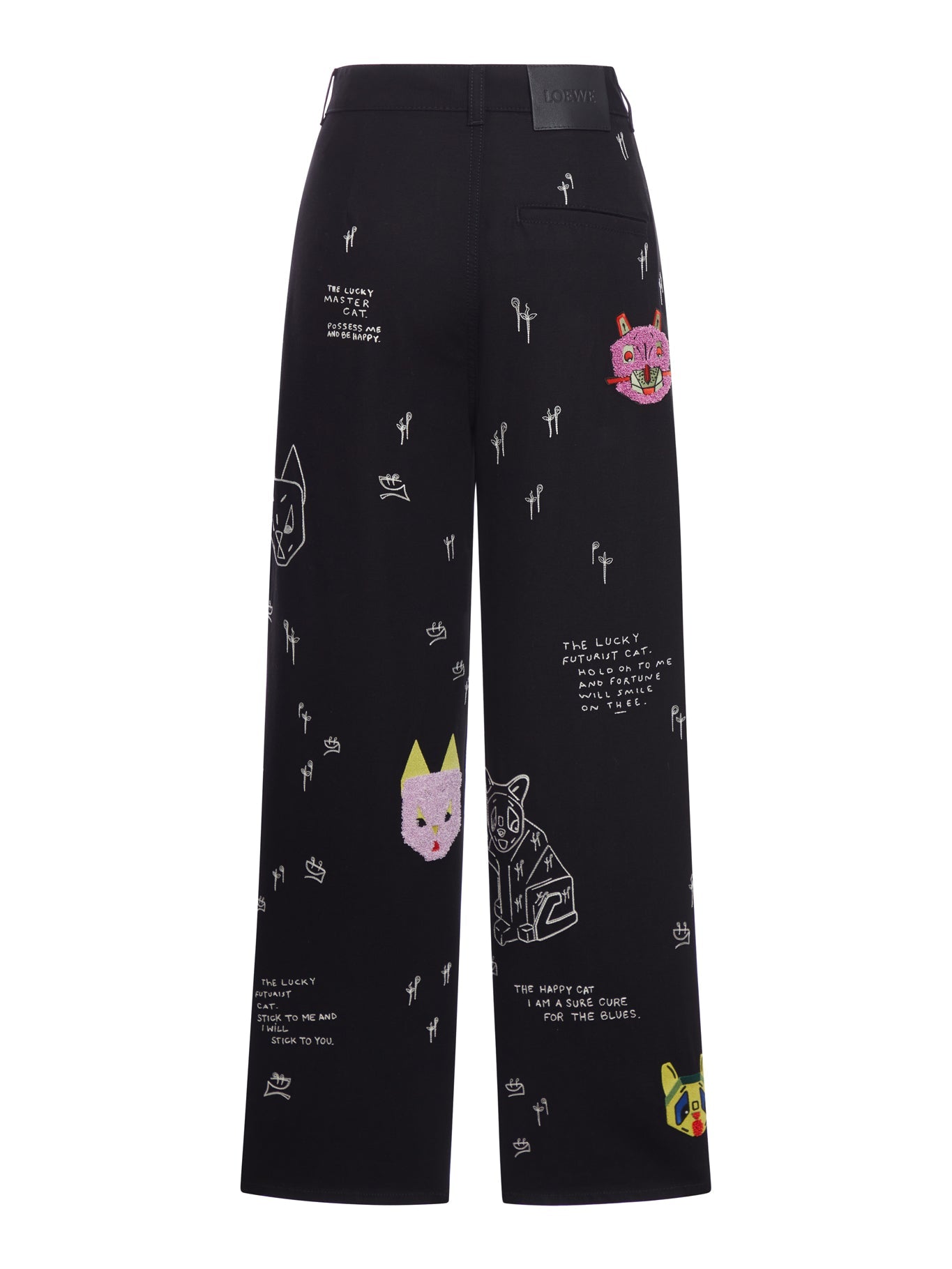 Cotton Trousers With Embroidery Loewe – Гарантія оригінальності – вид ззаду