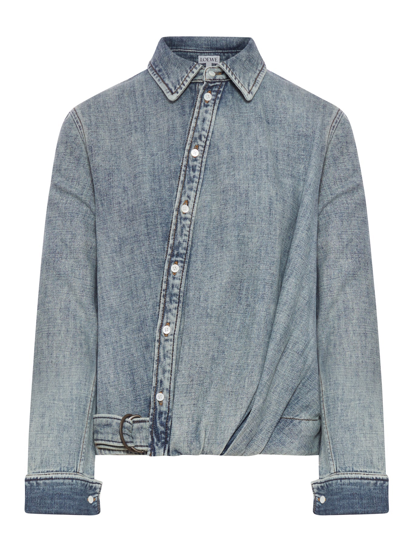 Draped Denim Shirt Loewe оригінал – Купити в Україні – боковий вид