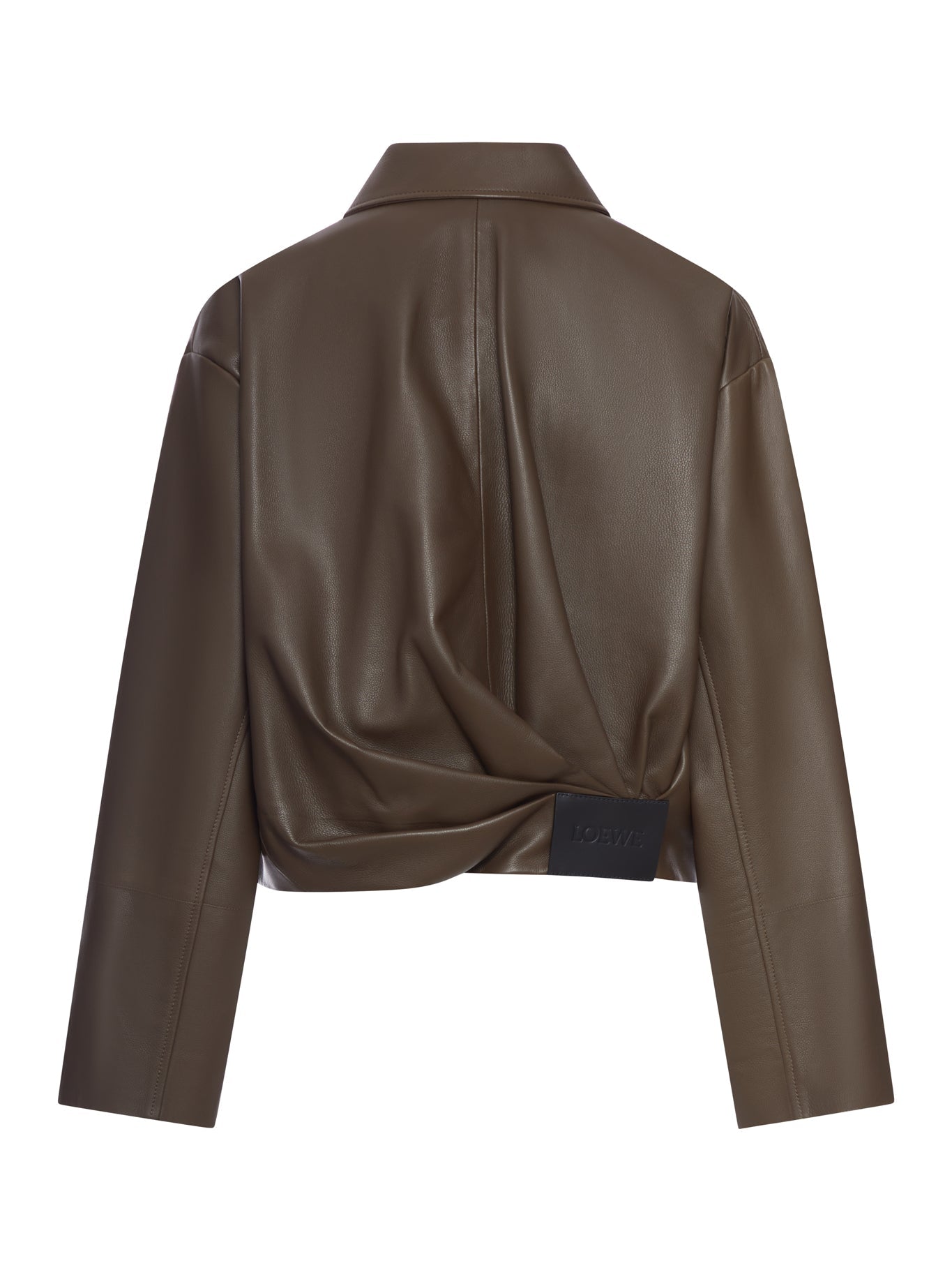 Draped Leather Jacket Loewe – Гарантія оригінальності – вид ззаду