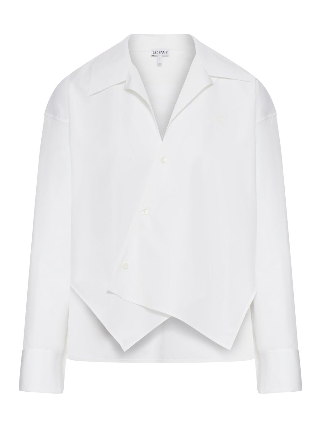 Asymmetric Cotton Poplin Shirt Loewe оригінал – Купити в Україні – боковий вид