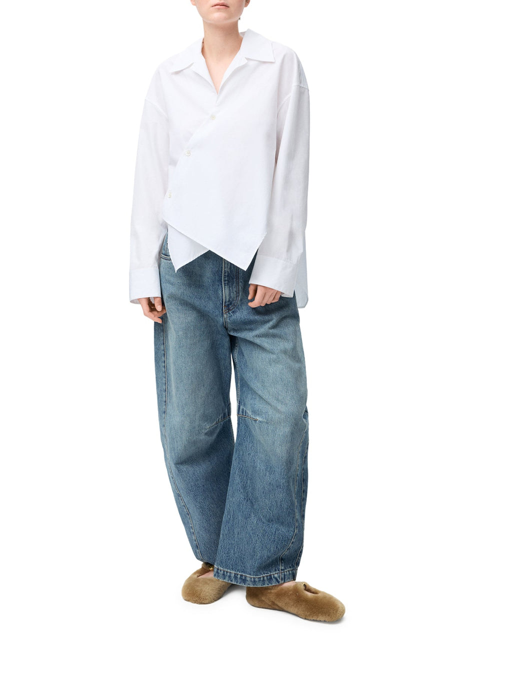 Asymmetric Cotton Poplin Shirt Loewe оригінал – Купити в Україні – вид ззаду