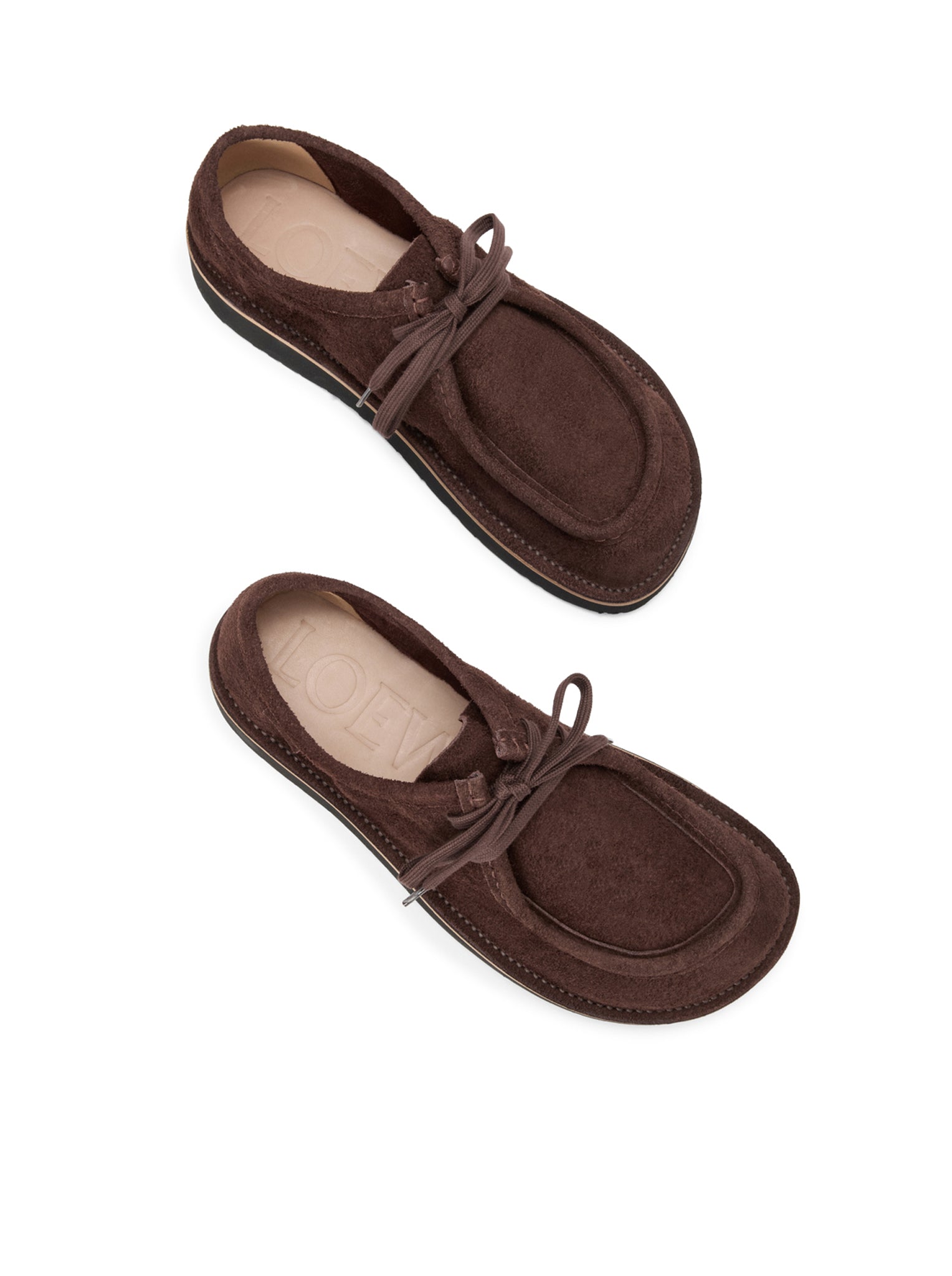 Faro Lace-Up Shoes In Suede Calfskin Loewe – Гарантія оригінальності – збільшений вид