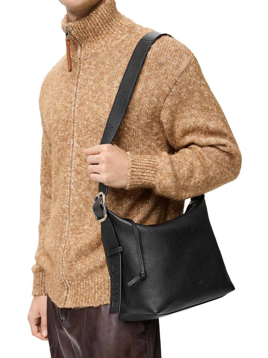 Hobo Loop Bag In Grained Calfskin Leather Loewe оригінал – Купити в Україні – детальний вид