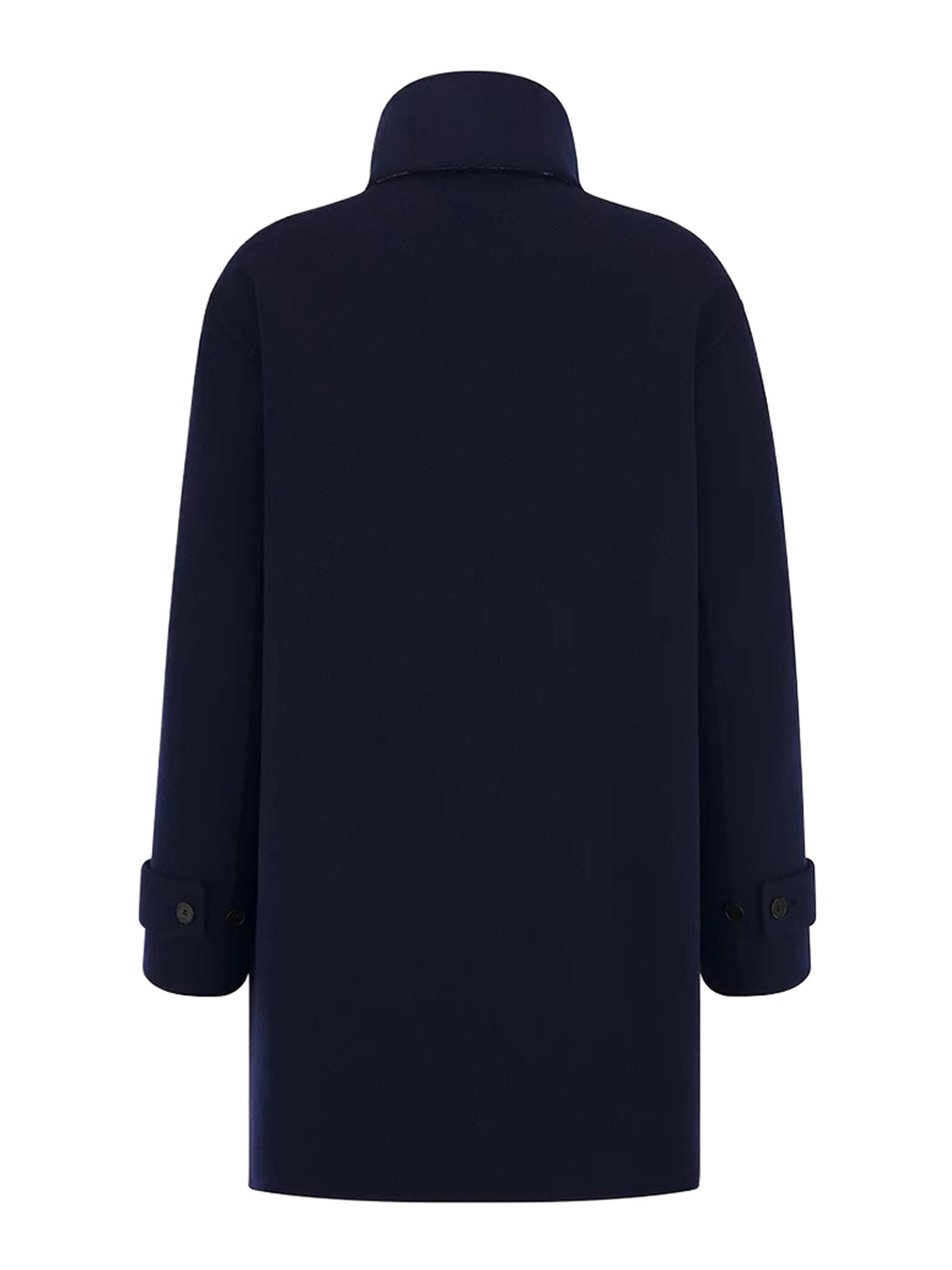 Double-Faced Virgin Wool And Silk Scarf Collar Coat Dior оригінал – Купити в Україні – вид ззаду