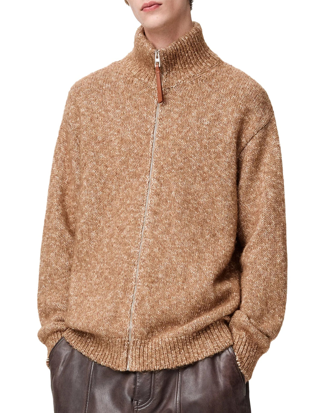 Cardigan With Zip In Cotton Linen And Wool Loewe – Гарантія оригінальності – детальний вид