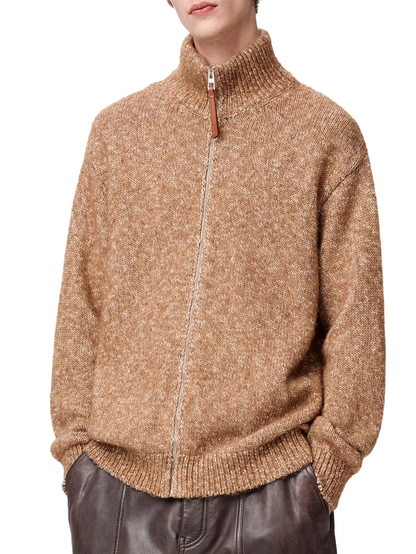 Cardigan With Zip In Cotton Linen And Wool Loewe – Гарантія оригінальності – детальний вид