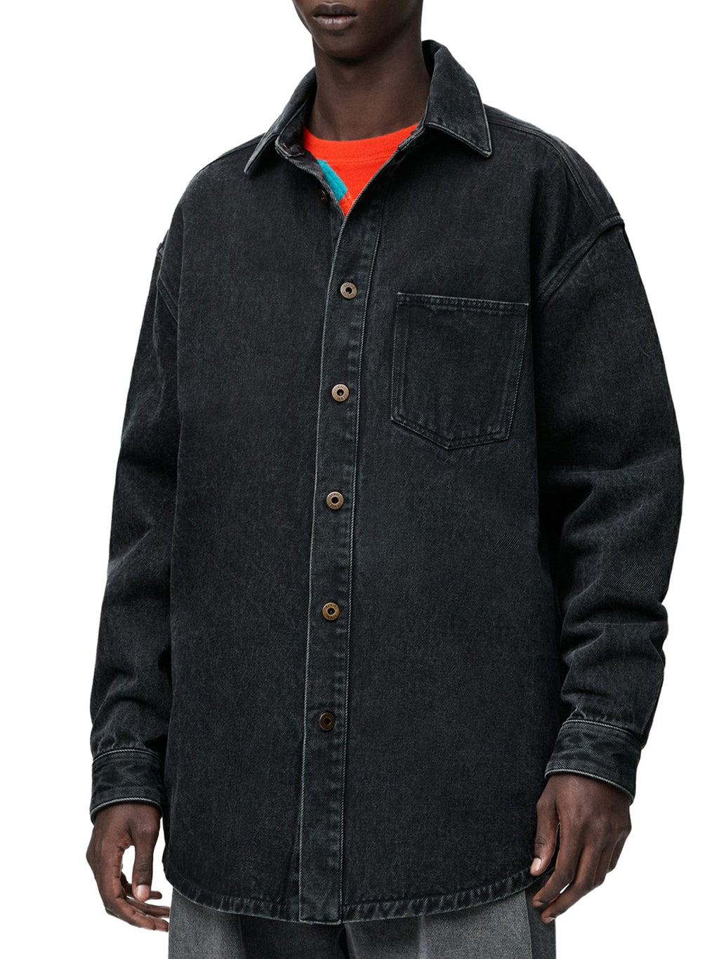 Denim Anagram Overshirt Loewe – Гарантія оригінальності – детальний вид