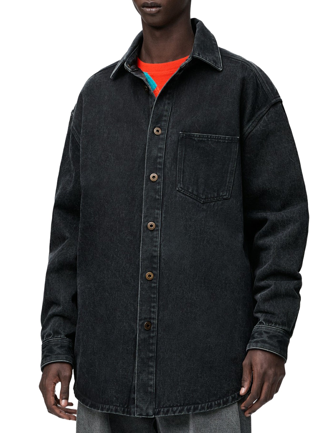 Denim Anagram Overshirt Loewe – Гарантія оригінальності – детальний вид