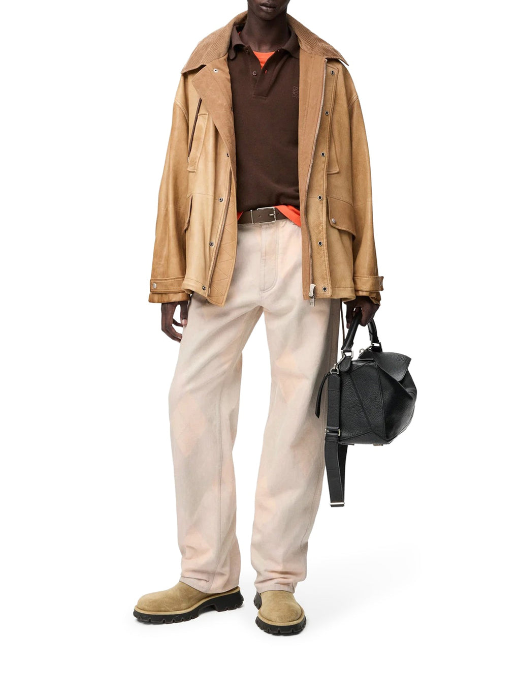 Short Parka In Lambskin And Cotton Loewe оригінал – Купити в Україні – вид ззаду