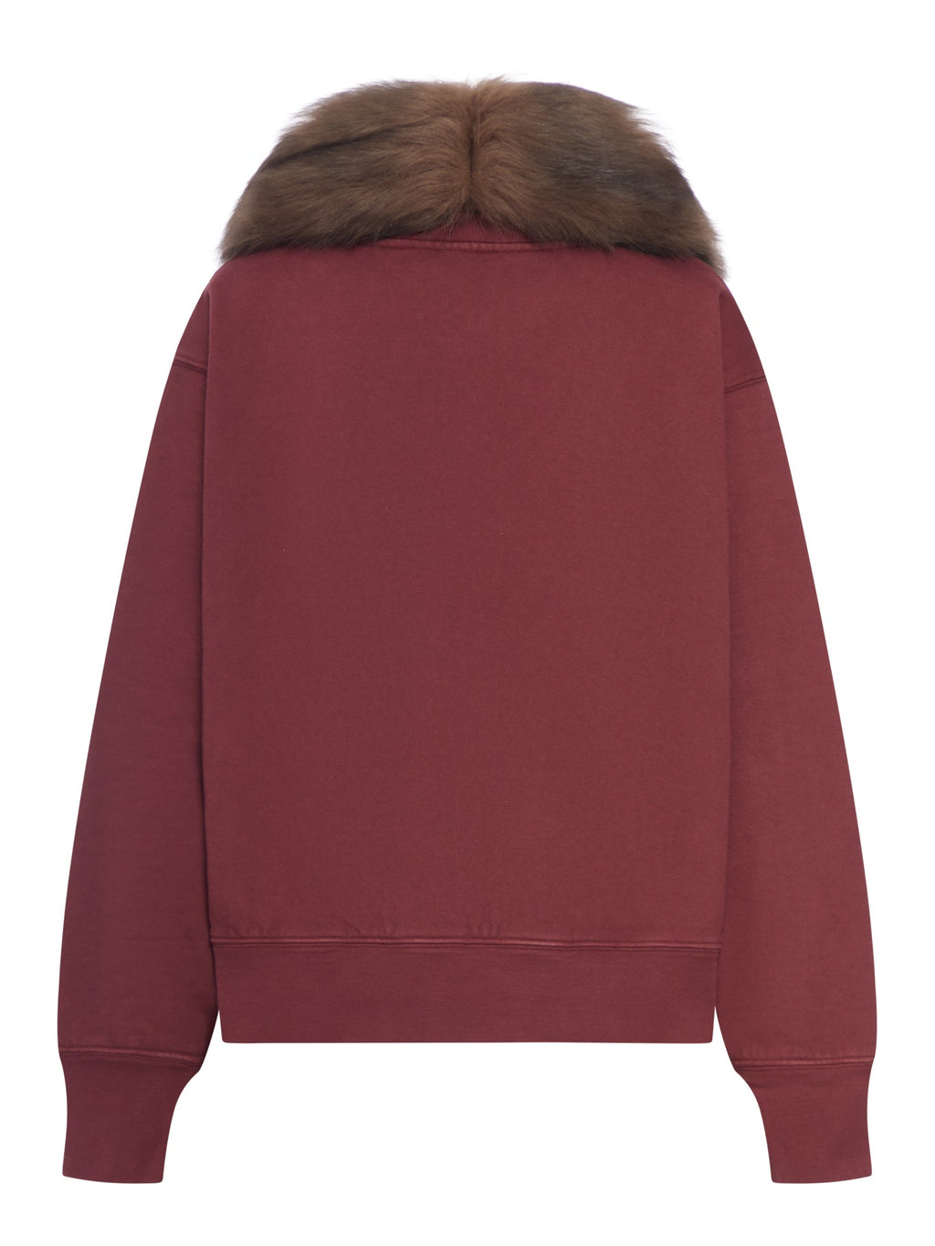 Sweatshirt With Removable Fur Collar Prada оригінал – Купити в Україні – вид ззаду