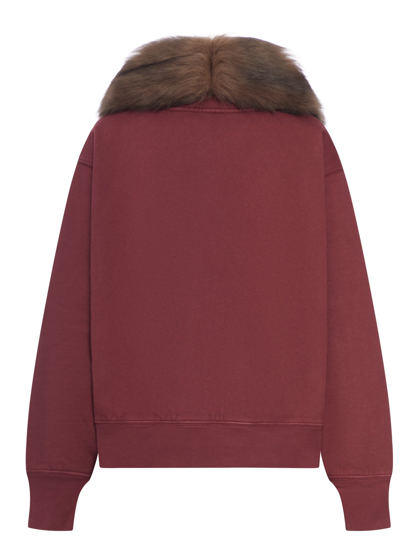 Sweatshirt With Removable Fur Collar Prada оригінал – Купити в Україні – вид ззаду