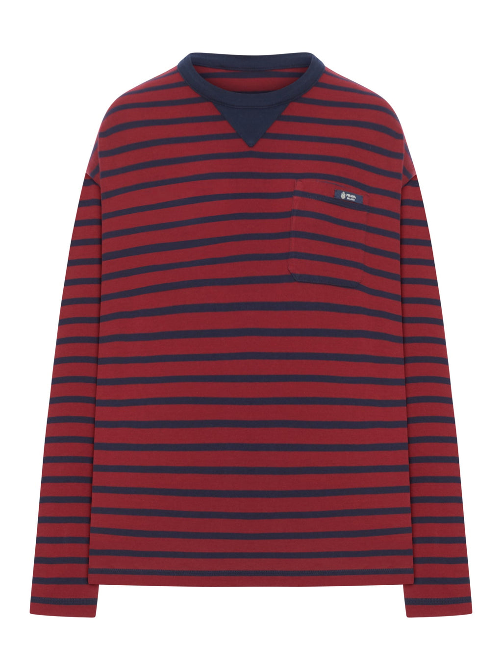 Оригінальна Striped Cotton Sweater Prada – боковий вид