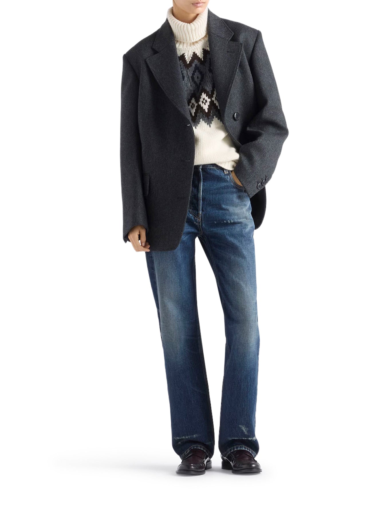 Оригінальна Vintage Wash Jeans Prada – вид ззаду
