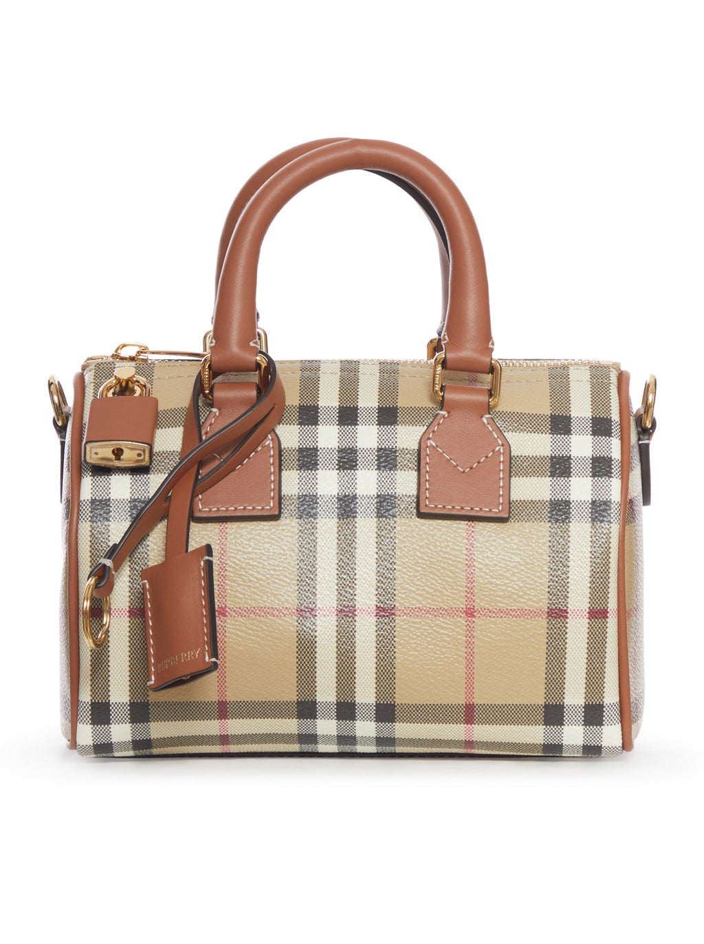 Mini Check Bowling Bag Burberry – Гарантія оригінальності – боковий вид