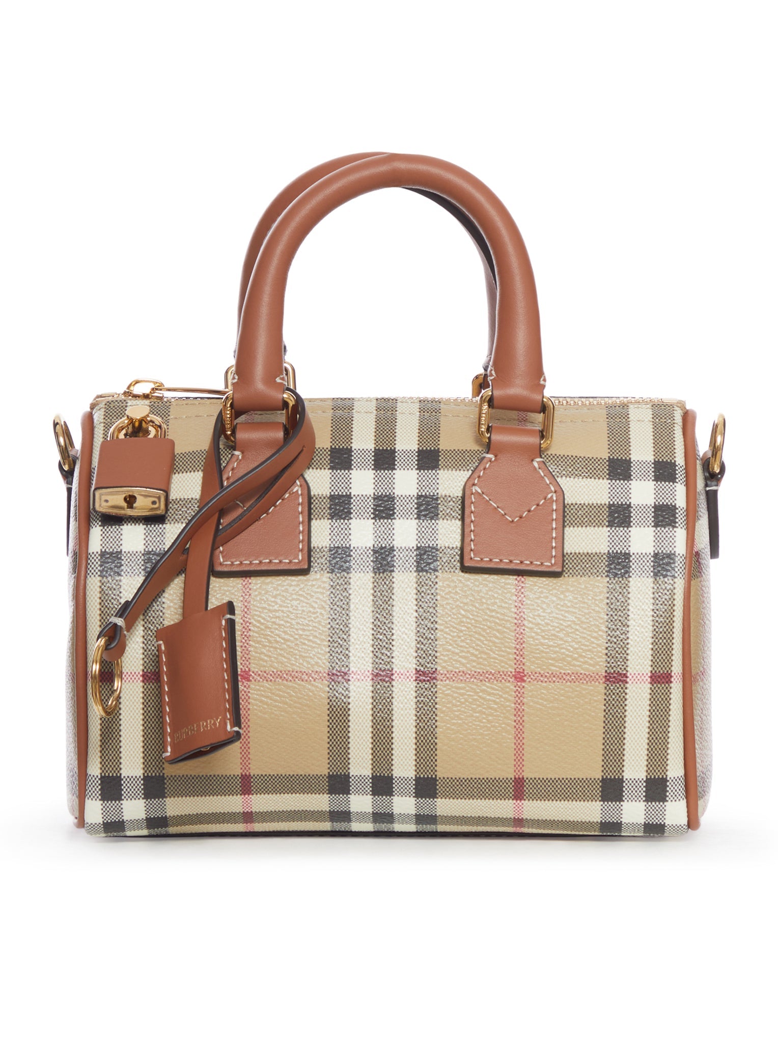 Mini Check Bowling Bag Burberry – Гарантія оригінальності – боковий вид