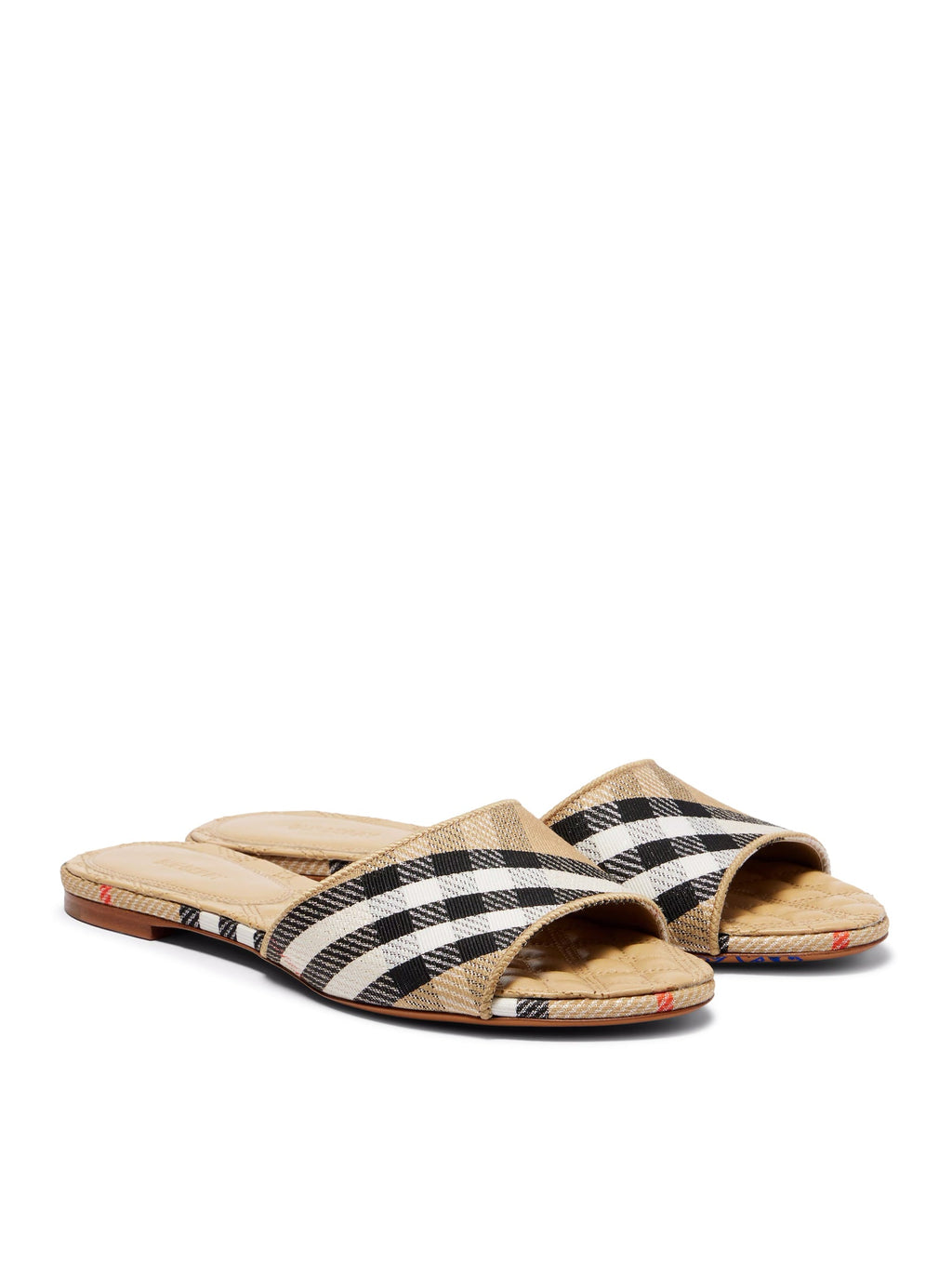 Оригінальна Sloane Check Slippers Burberry – вид ззаду