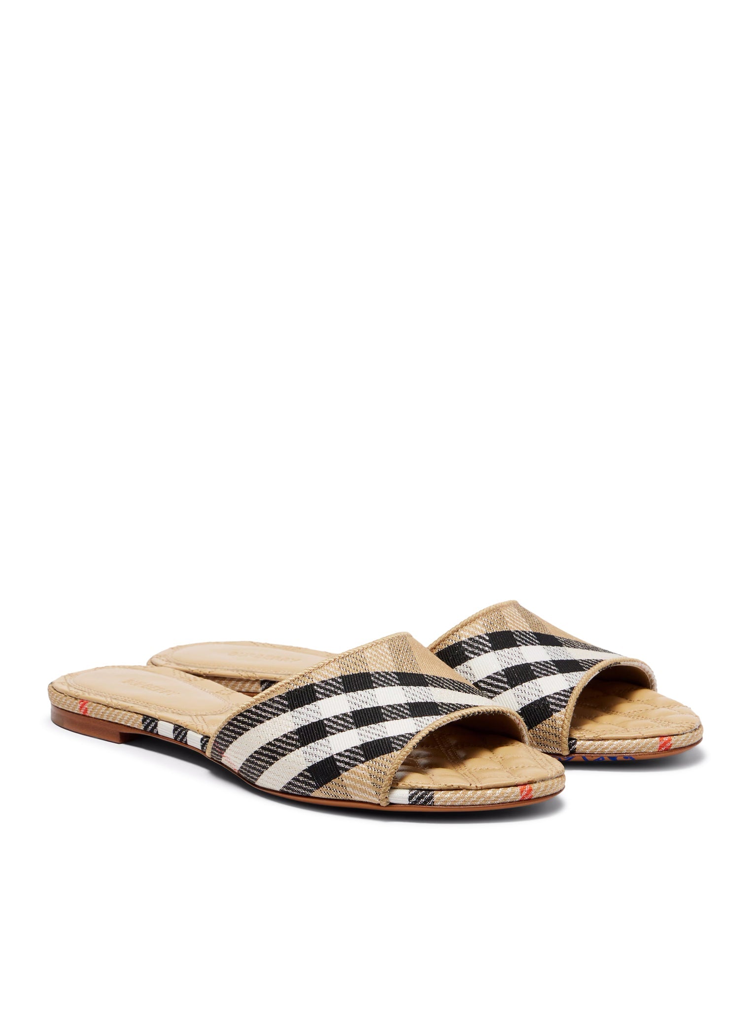Оригінальна Sloane Check Slippers Burberry – вид ззаду