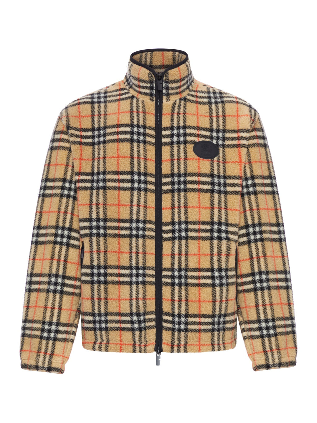 Оригінальна Checked Cashmere And Wool Blend Fleece Burberry – боковий вид