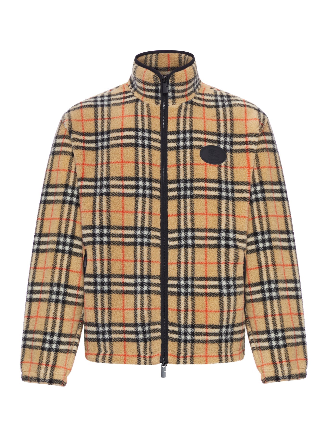 Оригінальна Checked Cashmere And Wool Blend Fleece Burberry – боковий вид