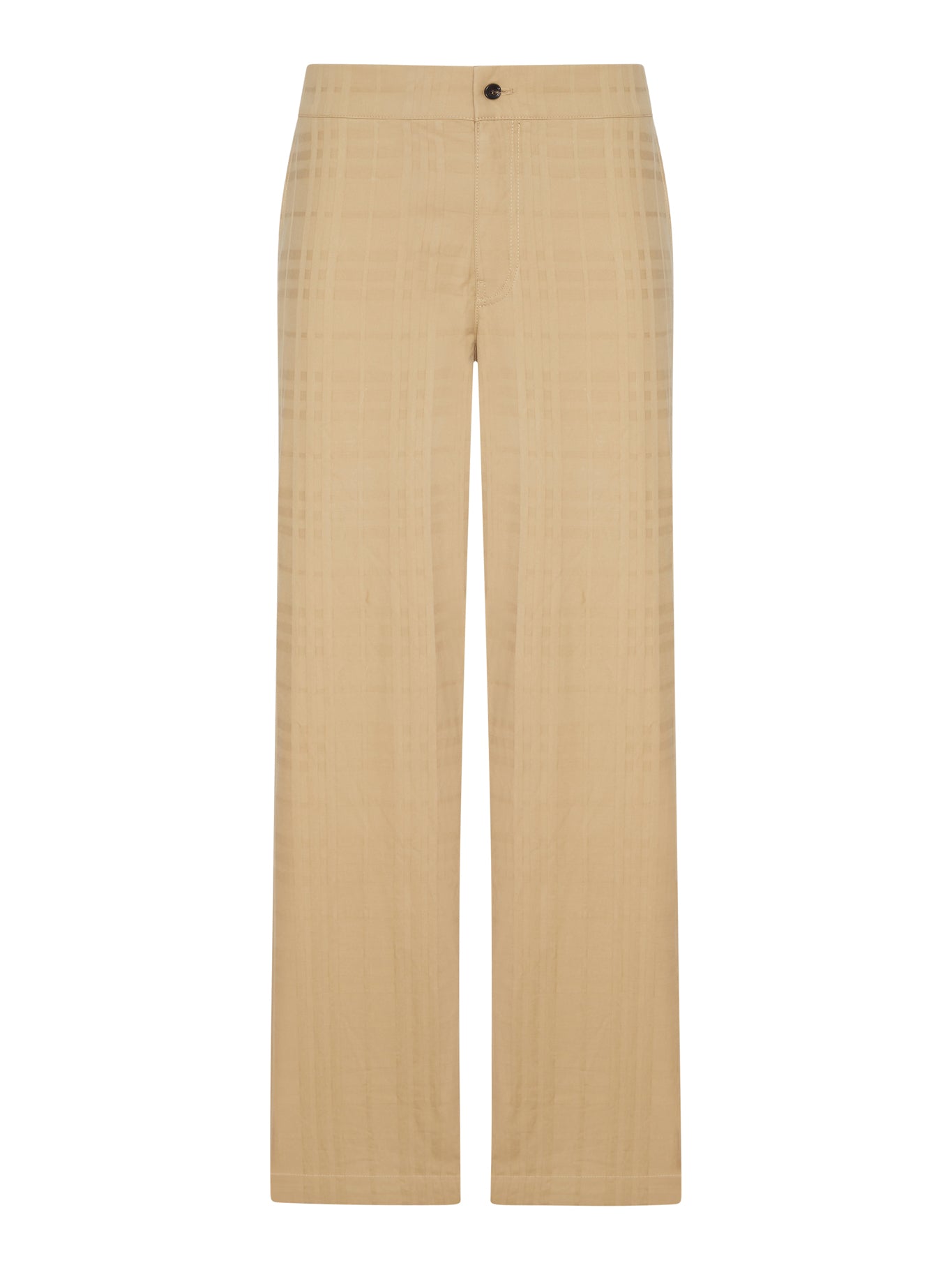 Textured Check Cotton Trousers Burberry оригінал – Купити в Україні – боковий вид