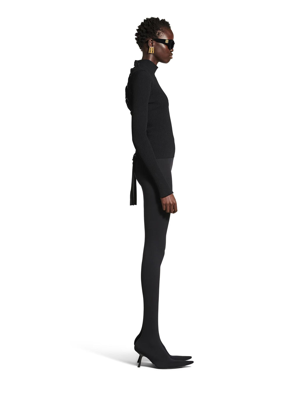 Оригінальна Ribbed Sweater With Laces Balenciaga – детальний вид
