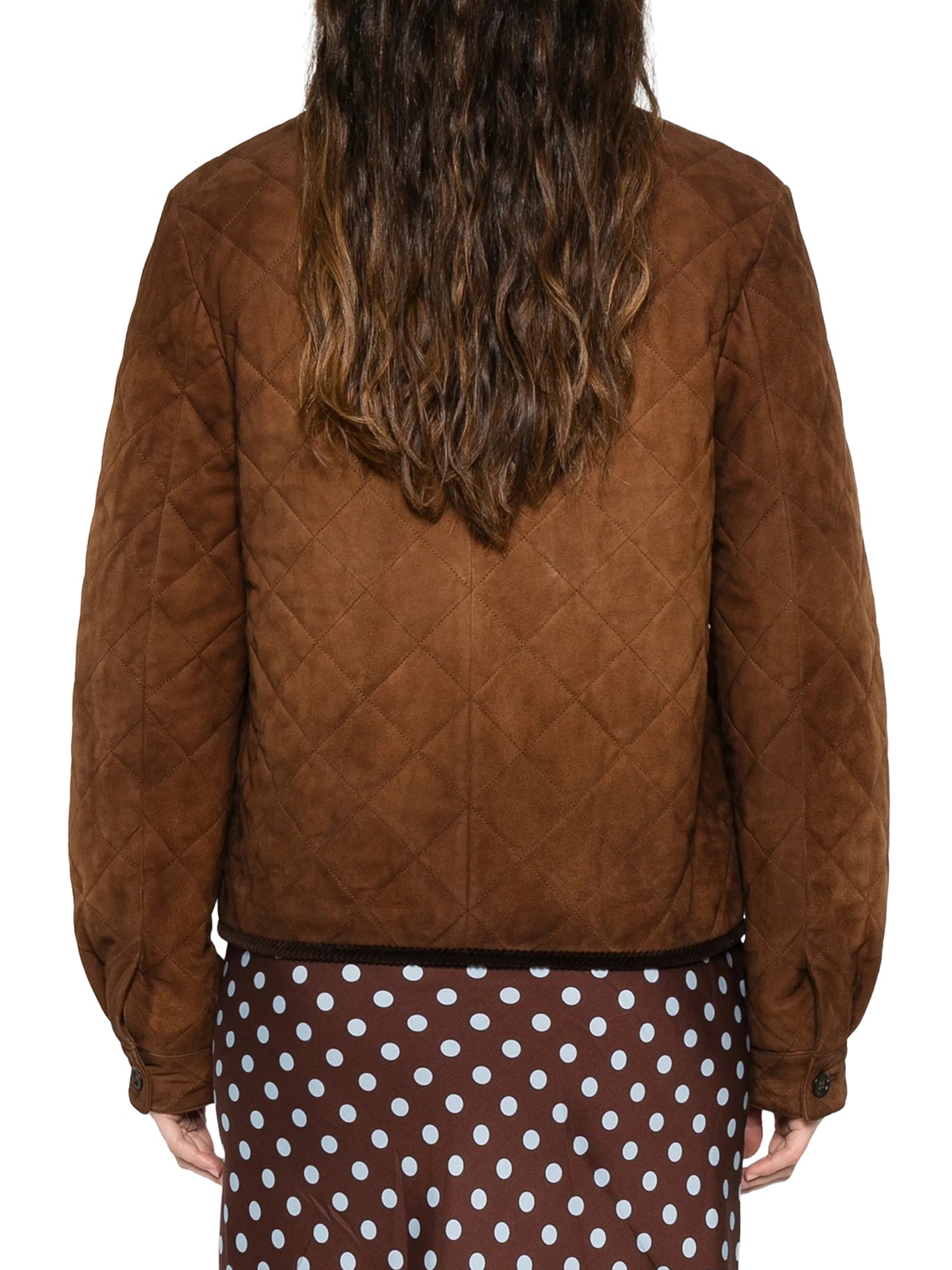 Оригінальна Suede Jacket With Velvet Collar Miu miu – збільшений вид