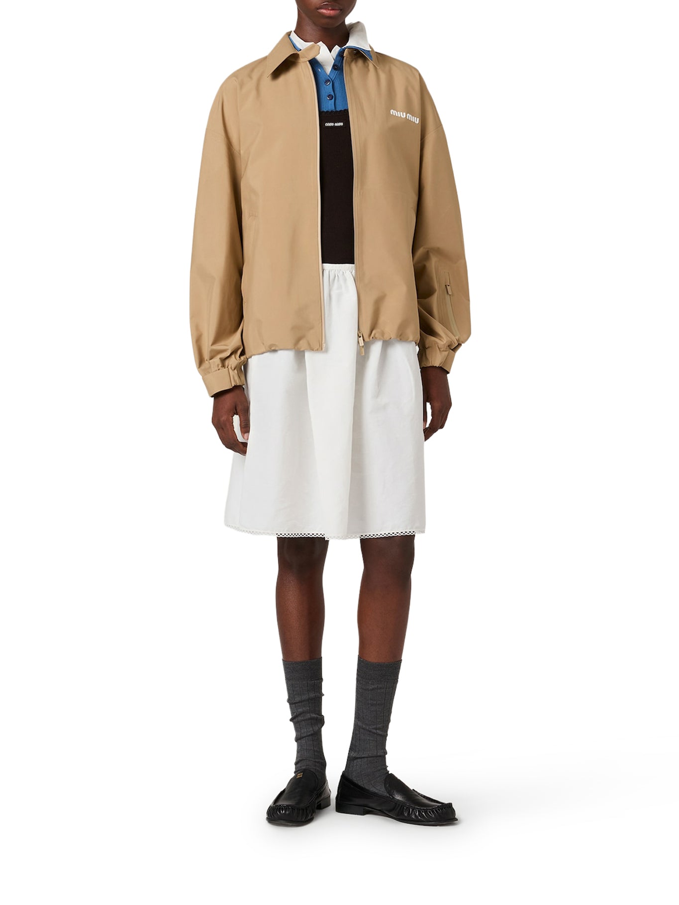Оригінальна Canvas Wind Jacket Miu miu – вид ззаду