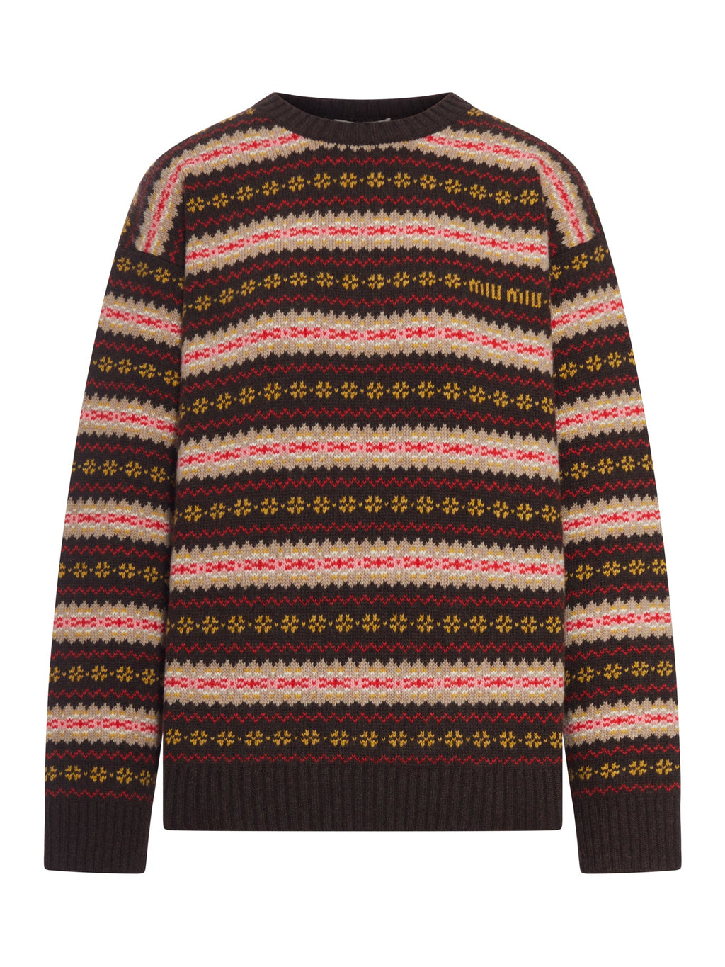 Оригінальна Crew Neck Wool Sweater Miu miu – боковий вид