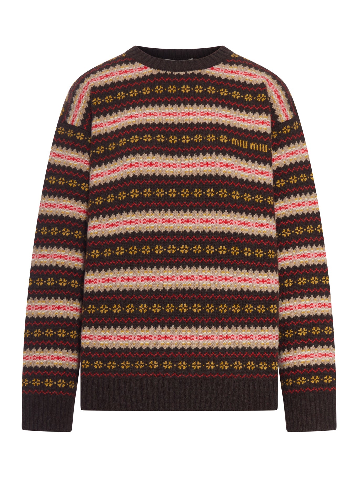 Оригінальна Crew Neck Wool Sweater Miu miu – боковий вид