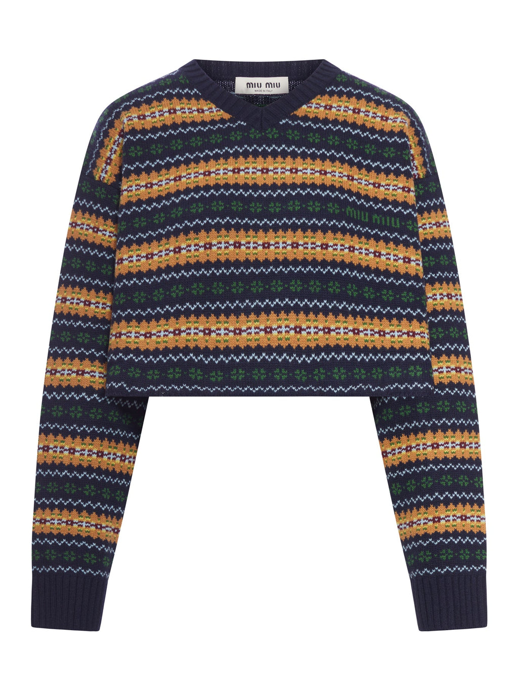 V-Neck Wool Sweater Miu miu – Гарантія оригінальності – боковий вид