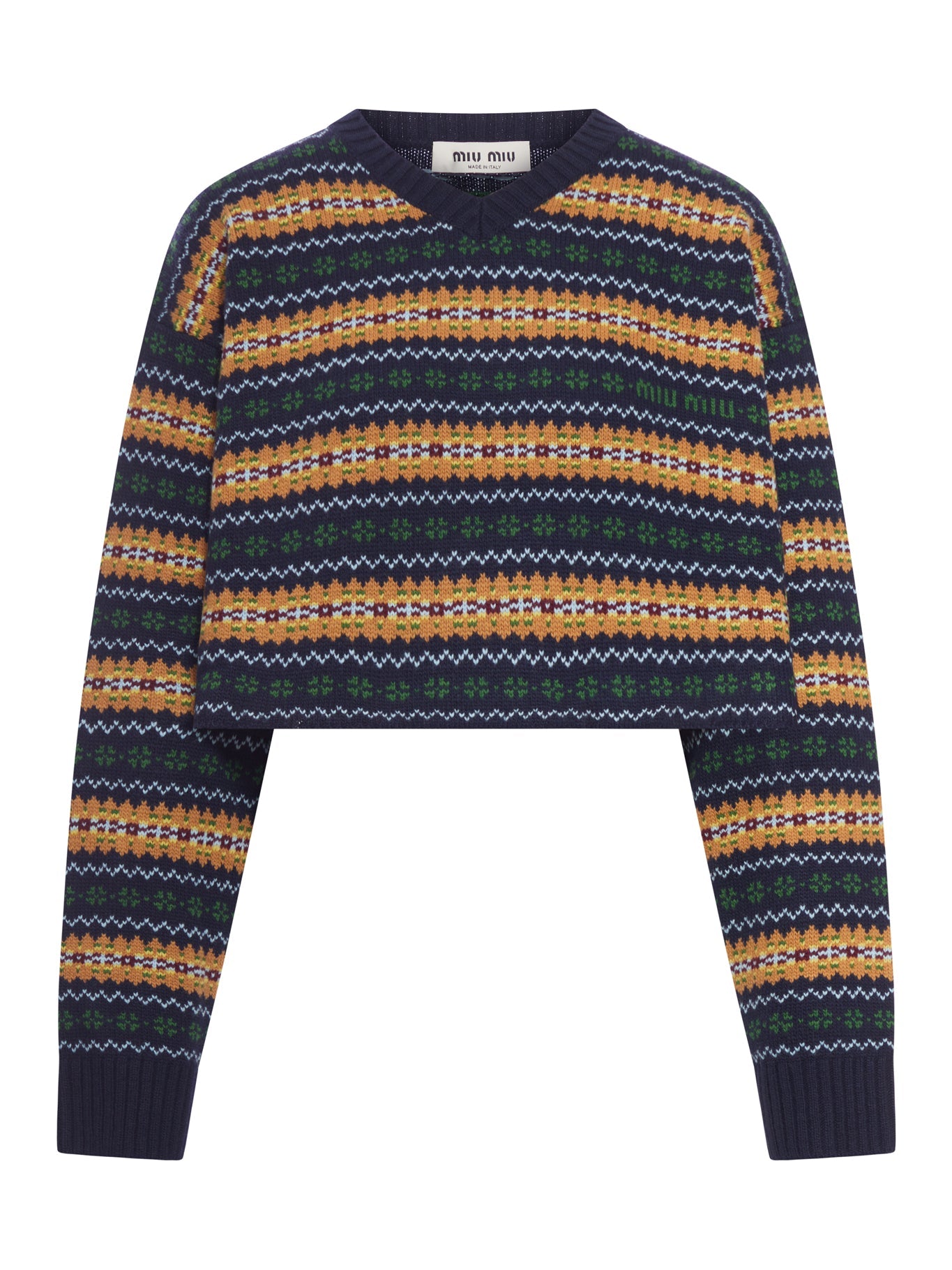 V-Neck Wool Sweater Miu miu – Гарантія оригінальності – боковий вид