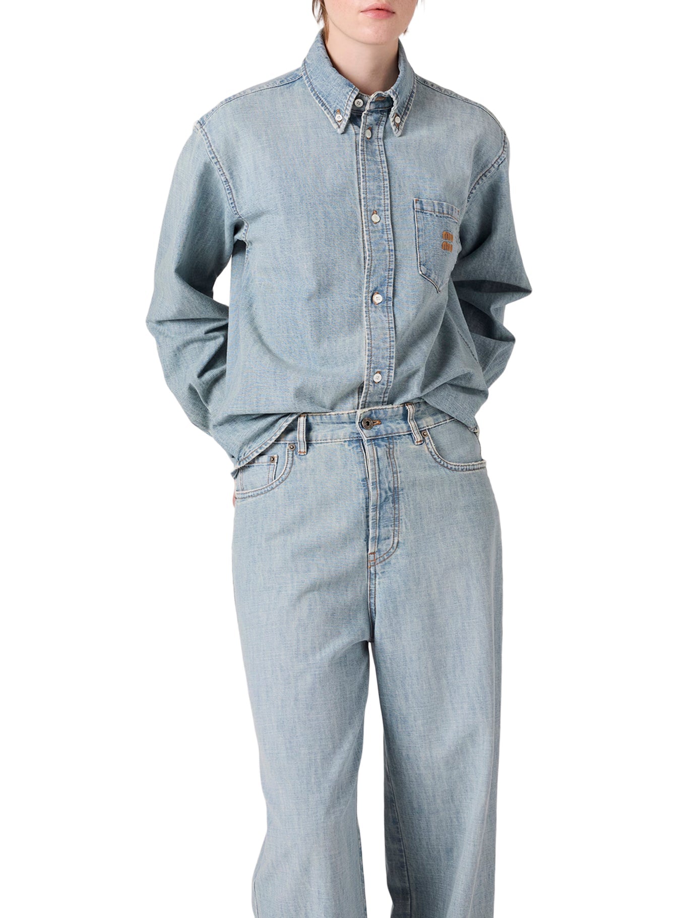 Chambray Shirt Miu miu оригінал – Купити в Україні – вид ззаду