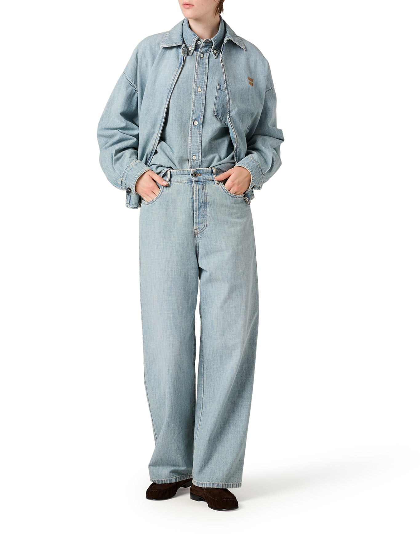 Chambray Denim Jeans Miu miu оригінал – Купити в Україні – вид ззаду