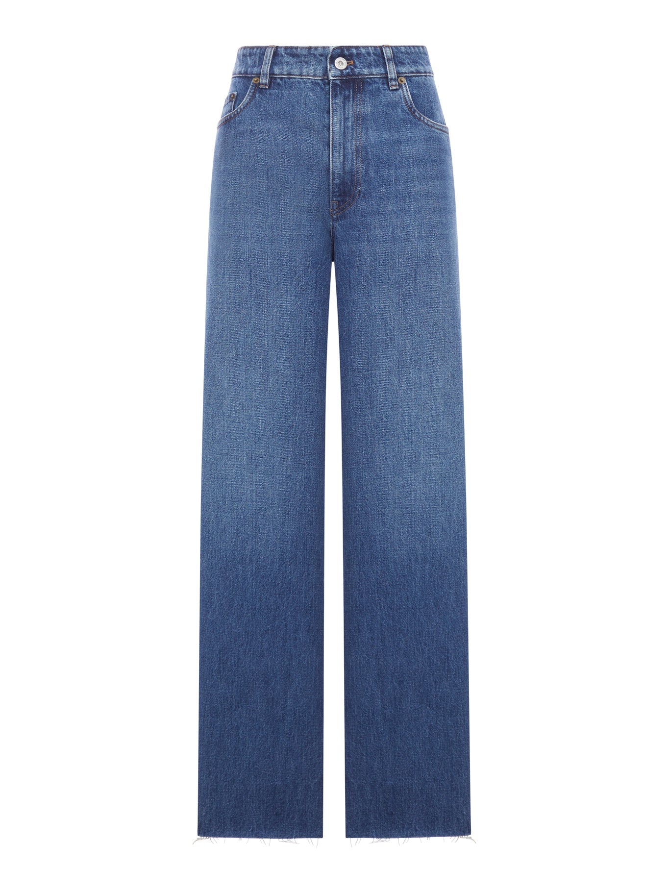 Оригінальна Five-Pocket Denim Trousers Miu miu – боковий вид