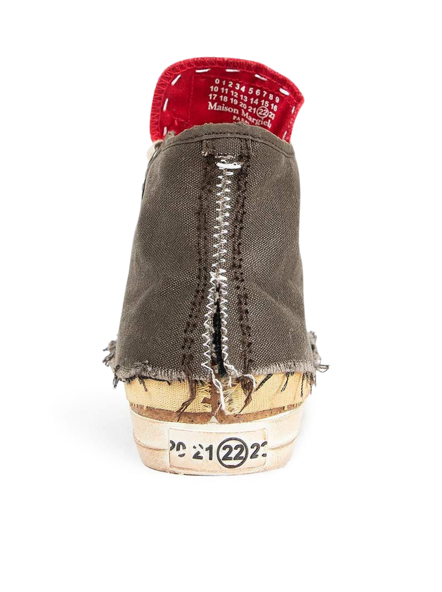 Love To Death High-Top Canvas Sneakers With Destructured Details Maison margiela – Гарантія оригінальності – детальний вид
