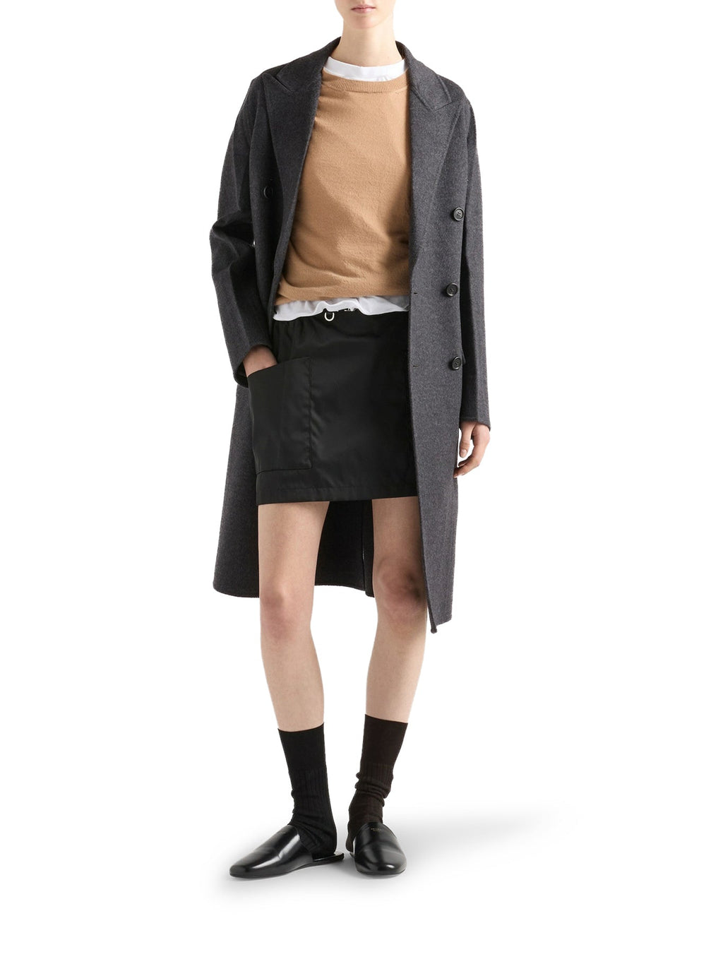 Re-Nylon Miniskirt Prada – Гарантія оригінальності – вид ззаду