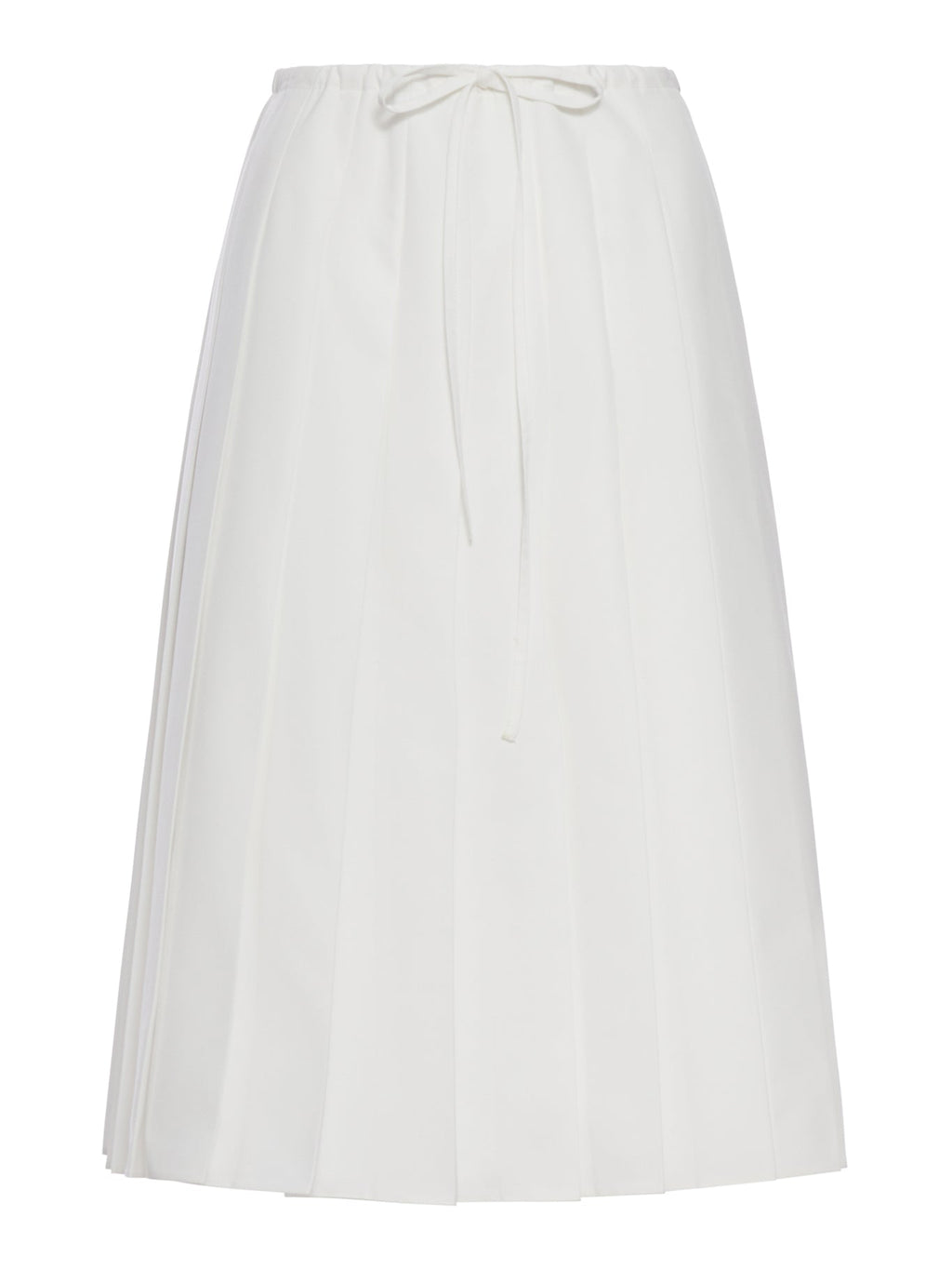 Pleated MIDI Skirt In Cotton Poplin Prada – Гарантія оригінальності – боковий вид
