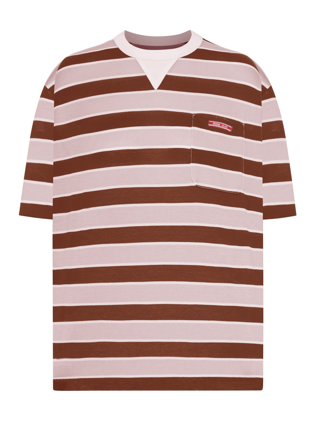 Striped Lisle Thread T-Shirt Prada оригінал – Купити в Україні – боковий вид