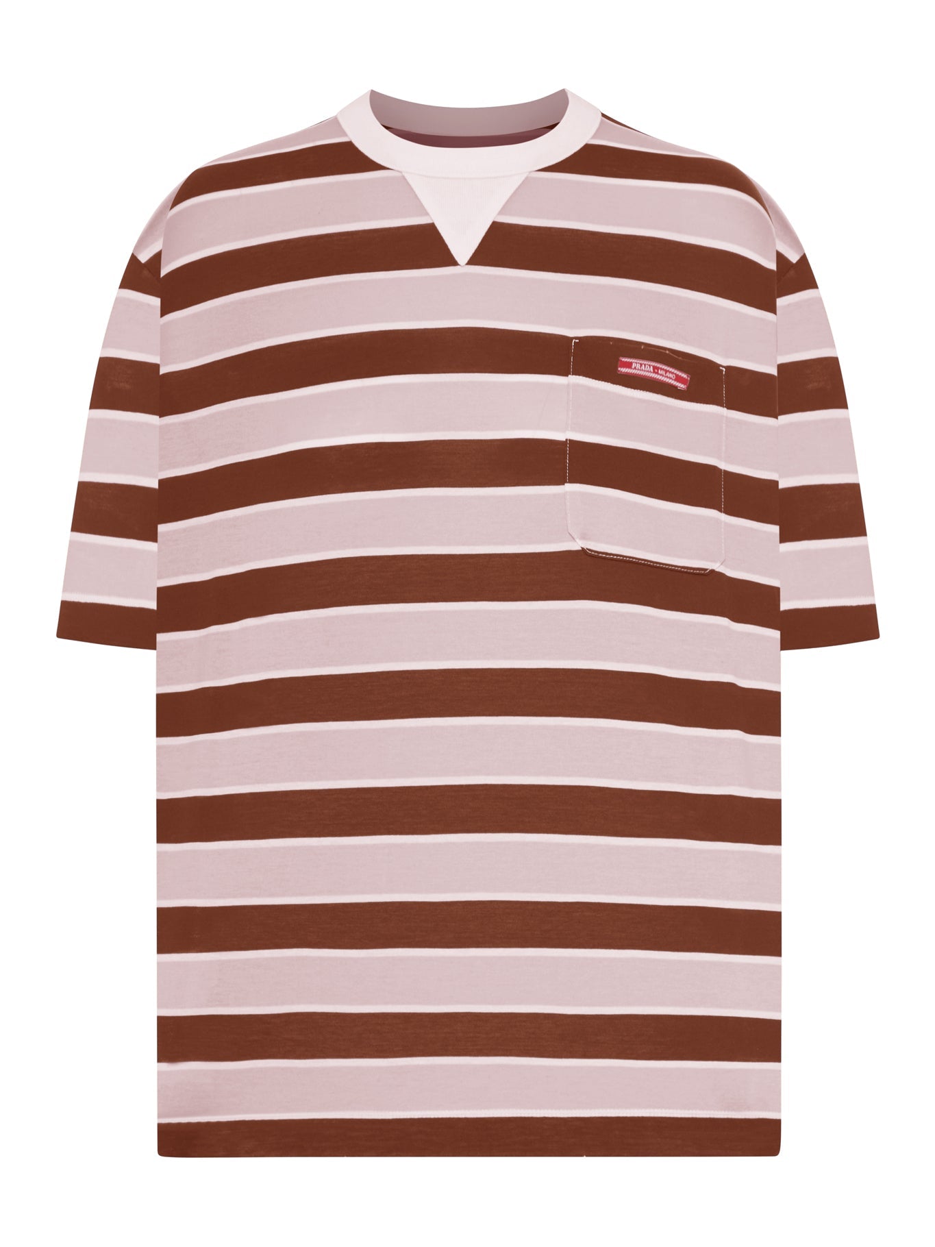 Striped Lisle Thread T-Shirt Prada оригінал – Купити в Україні – боковий вид