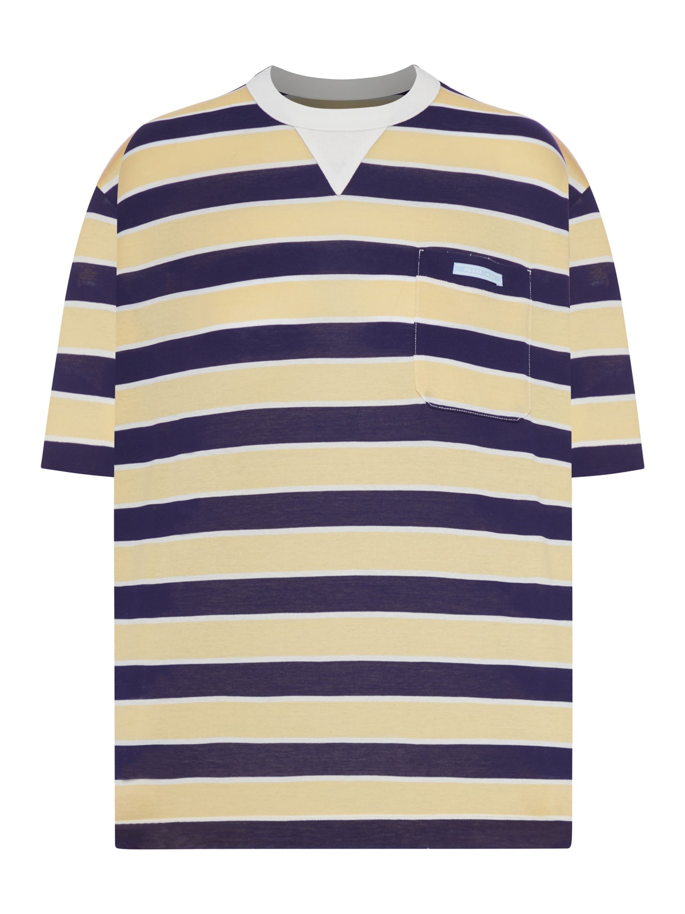 Striped Lisle Thread T-Shirt Prada оригінал – Купити в Україні – боковий вид