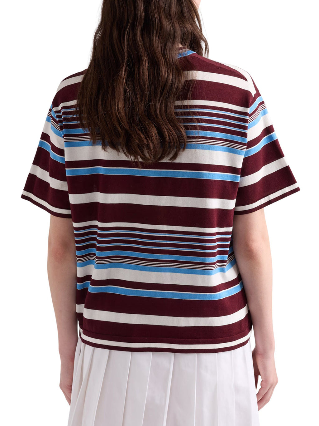 Striped Cotton Crew Neck Sweater Prada оригінал – Купити в Україні – збільшений вид