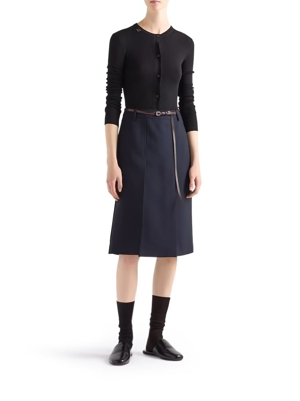 Ribbed Wool Cardigan Prada оригінал – Купити в Україні – вид ззаду