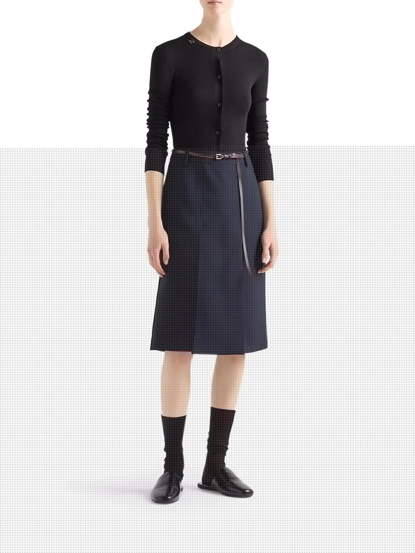 Ribbed Wool Cardigan Prada оригінал – Купити в Україні – вид ззаду