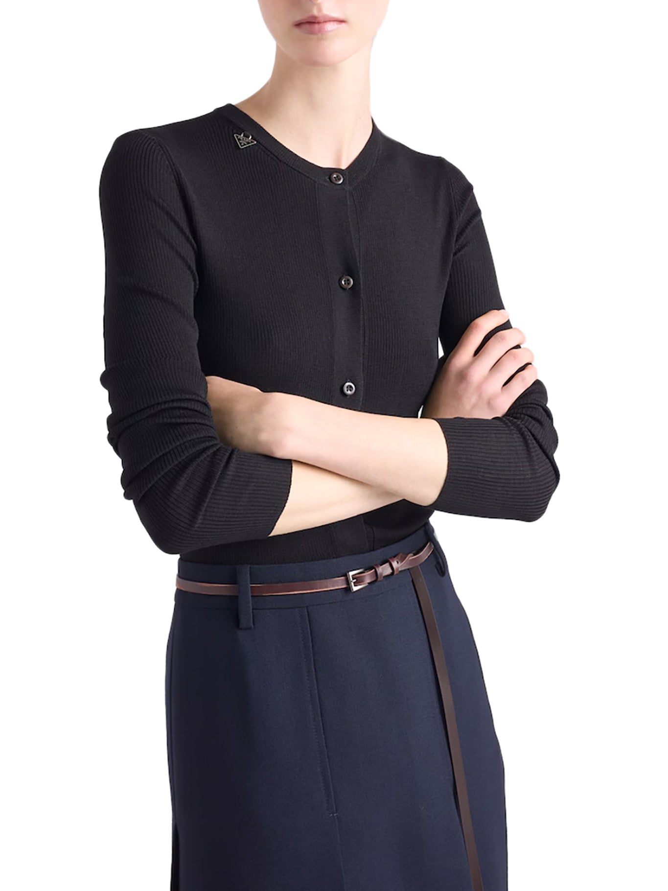 Ribbed Wool Cardigan Prada оригінал – Купити в Україні – збільшений вид