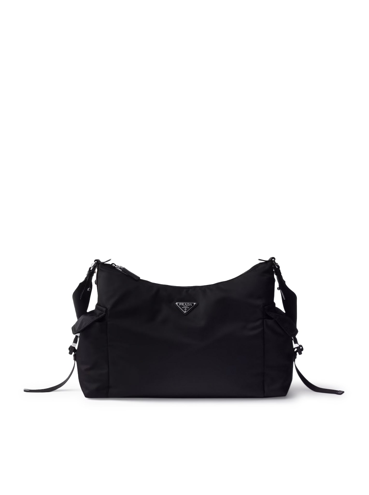 Explore Bag In Re-Nylon And Leather Prada – Гарантія оригінальності – боковий вид